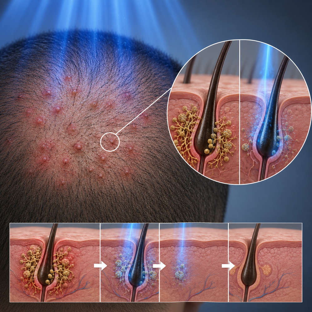 2. Blue Light Also Address the Fungal Side — The Part Antibiotics Miss Completely
